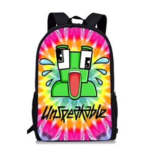 vonpcaty funny cartoon print backpack, 17 inches daypack laptop bag daily backpack for boys girls men women
