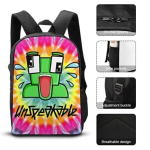 Vonpcaty Funny Cartoon Print Backpack, 17 Inches Daypack Laptop Bag Daily Backpack for Boys Girls Men Women