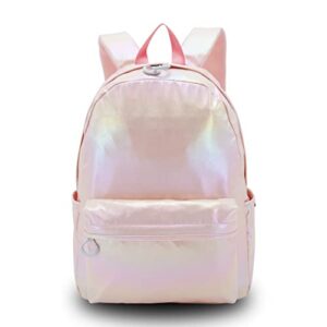 Cheryl & Wong Colorful Lightweight Classic Cute School Work Bookbag for Adult Boys Girls Kids (Middle, Gradient Pink)