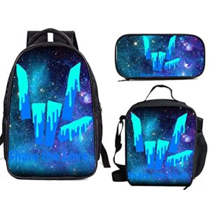 qinunipoto share the love backpack 3 piece set backpack for travel bag and lunchbox and pencil pouch