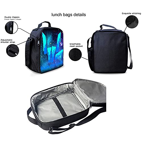 Qinunipoto Share The Love Backpack 3 Piece Set Backpack for Travel Bag and Lunchbox and Pencil Pouch