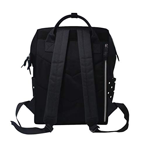 White Black Polka Dot School Backpack Large Capacity Mummy Bags Laptop Handbag Casual Travel Rucksack Satchel For Women Men Adult Teen Children
