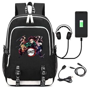 anime casual backpack with usb charging port outdoor hiking laptop bags birthday gift -3