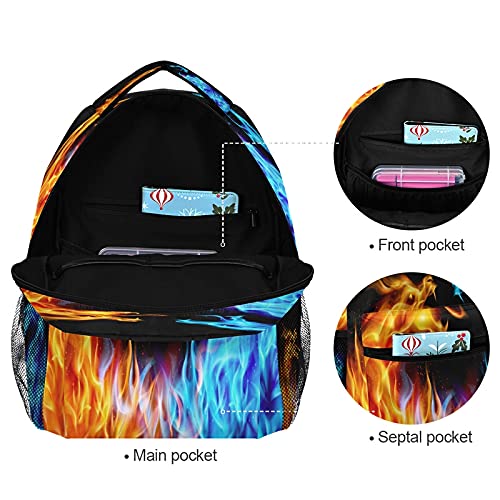 Abstract Cool Dragon Fire Backpacks For Kids School Backpack Shoulder Bag Bookbag Big For Boys Girls Student Elementary