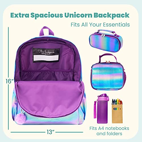 Mermaid Backpacks for Girls - Girls Backpack for School Kindergarten Elementary - School Backpack for Kids Cute Backpack - Kids Backpack for Girls School Backpack - Toddler Backpack Bookbags for Girls