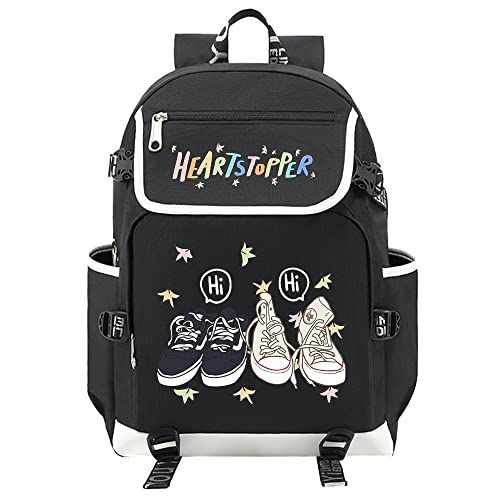 DIOMMELL Heartstopper Charlie Nick Hi Canvas Capacity Backpack Back to School Bag Gift