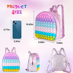 GOHEYI Valentines Day Gifts Kids School Backpack,Back to School Supplies Classic Girls Backpack Elementary Pop School Bookbag,Mini Girls Pop Backpack Rewards Fidgets Purse Birthday Gifts 10-12