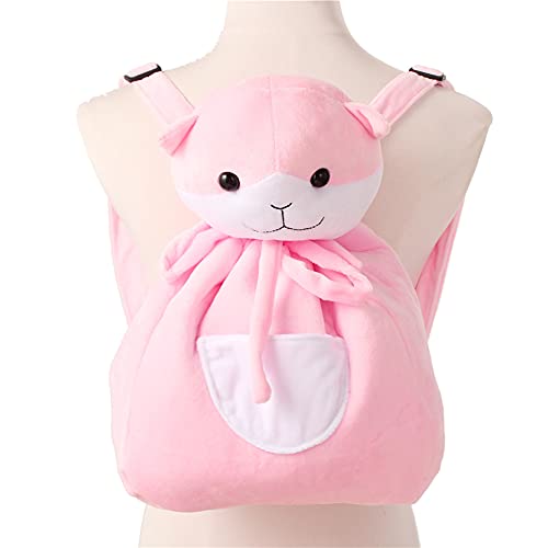 SEVUM Nanami Chiaki Anime Cosplay Cute Cat Backpack Made of Plush, Pink