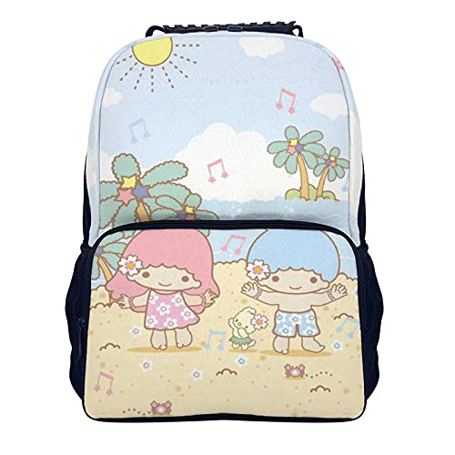 Little-twin-stars Backpack School Bag Student Stylish Unisex Rucksack Apply to Teen Boys and Girls 16 inch