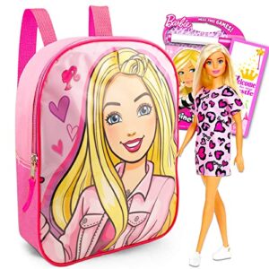 barbie gift set for girls – barbie gift bundle with barbie doll, mini 11″ barbie backpack, barbie coloring book with mess-free pages, more | barbie gifts for girls 5-7
