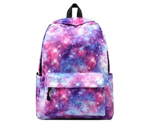 jianlinst backpack for girls teen lightweight school laptop backpacks bookbags for school college student pink-blue