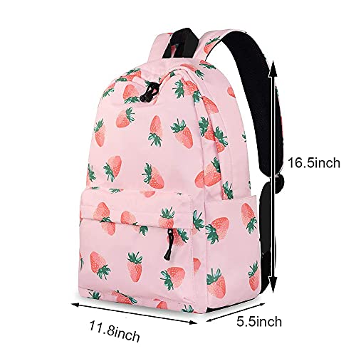 JIANLINST Backpack for Girls Teen Lightweight School Laptop Backpacks Bookbags for School College Student Pink-Blue