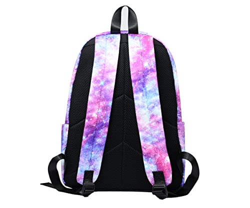 JIANLINST Backpack for Girls Teen Lightweight School Laptop Backpacks Bookbags for School College Student Pink-Blue