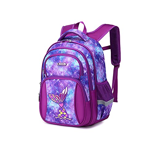 Cusangel School Bookbag, Durable Cute Multi Compartment Preschool Primary Backpack for Boys Girls