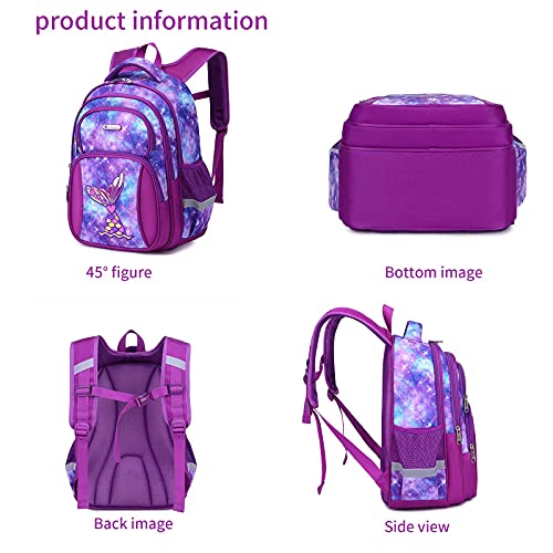 Cusangel School Bookbag, Durable Cute Multi Compartment Preschool Primary Backpack for Boys Girls