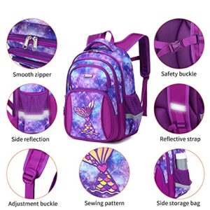 Cusangel School Bookbag, Durable Cute Multi Compartment Preschool Primary Backpack for Boys Girls