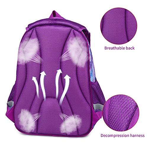 Cusangel School Bookbag, Durable Cute Multi Compartment Preschool Primary Backpack for Boys Girls