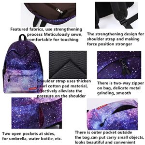 Yookeyo Starry Sky Set Kids backpack Boys and Girls School Bag Galaxy Casual Daypack 2Pcs set