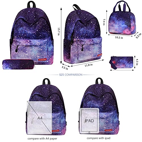 Yookeyo Starry Sky Set Kids backpack Boys and Girls School Bag Galaxy Casual Daypack 2Pcs set