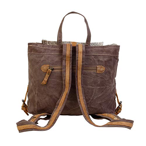 Myra Bag Virtuoso Upcycled Canvas & Cowhide Leather Backpack S-1277