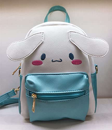 AIFOTY Anime Cute Cartoon Backpack Pu Schoolbag Mini Backpack Cartoon Purse Shoulder Bag (Blue)