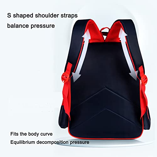 Teen Spiderman School Backpack 3D nylon Waterproof Durable Bag (red, large)