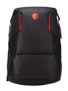 msi urban raider gaming laptop backpack, quick access, padded mesh, lightweight polyester exterior, fits up to 17″ laptop, water repelent ipx-2, medium