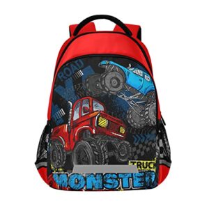 beeplus monster truck backpack for boys girls school backpack kids backpack bookbag elementary school bag travel rucksack