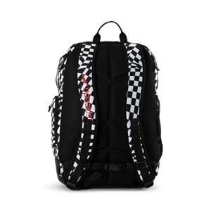 Speedo Large Teamster Backpack 35-Liter, Black Wrap Checkers 2.0, One Size