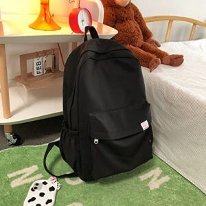 Eagerrich Aesthetic Backpack Cute Kawaii Backpack School Supplies Laptop Bag for Teens Girls Women Students Solid Color