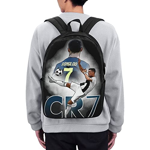 Customized For Football Fans Multifunction With Ronaldo #7 Logo Backpack Travel Sports Backpack, Computer Bag For Men Women