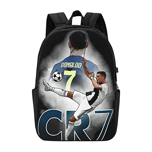 Customized For Football Fans Multifunction With Ronaldo #7 Logo Backpack Travel Sports Backpack, Computer Bag For Men Women