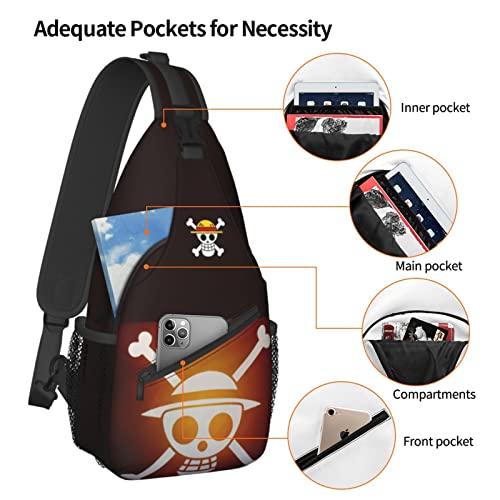 One Cool Piece Cool Pattern Cross Chest Bag Diagonally Anime Shoulder Backpack Game Sling Bag Travel Daypack