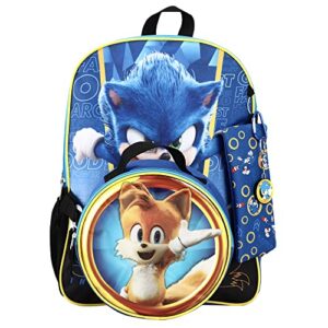 sonic the hedgehog 5-piece backpack set