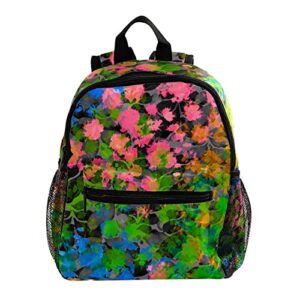 floral abstract cute fashion mini backpack pack bag