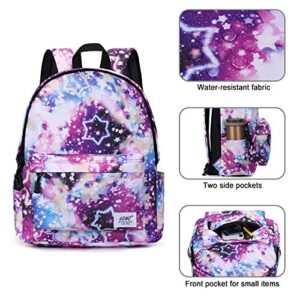 LCNC Backpack for School School Backpack for Girls Boys Teens Galaxy Backpack for Elementary school Middle school Kids Bookbag