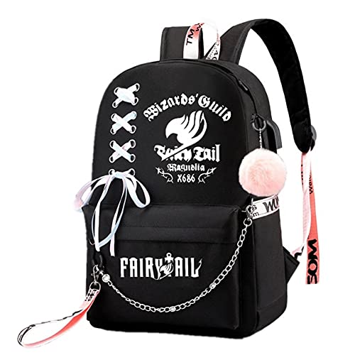 ISaikoy Anime Fairy Tail Backpack Bookbag Daypack School Bag Satchel Shoulder Bag