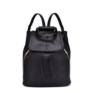 mellow world jordana diamond quilted resin handle backpack for women black