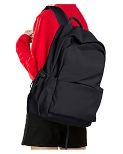 uppack black backpack for women school aesthetic bookbag for men lightweight gym backpack high school middle school bag for girls boys casual daypack laptop backpack college