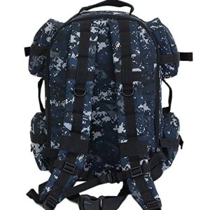 NPUSA Men's Large Expandable Tactical Molle Hydration ReadyBackpack Daypack Bag - ACU Navy Digital Camo