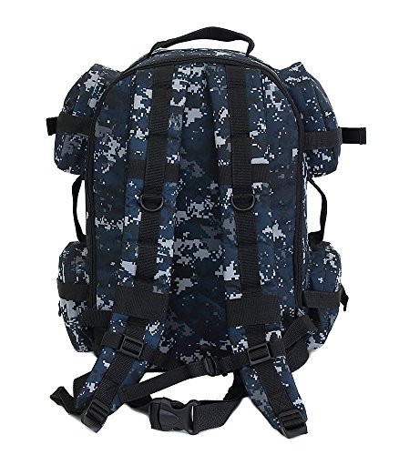 NPUSA Men's Large Expandable Tactical Molle Hydration ReadyBackpack Daypack Bag - ACU Navy Digital Camo