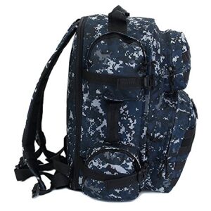 NPUSA Men's Large Expandable Tactical Molle Hydration ReadyBackpack Daypack Bag - ACU Navy Digital Camo