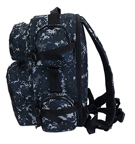 NPUSA Men's Large Expandable Tactical Molle Hydration ReadyBackpack Daypack Bag - ACU Navy Digital Camo