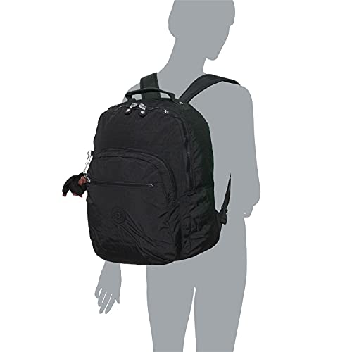 Kipling Seoul Go Laptop, Padded, Adjustable Backpack Straps, Zip Closure (One Size, Black Tonal)