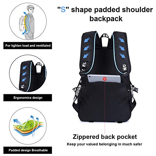 Black High School Backpacks for Teen Girls, Cute Book Bags for boys, College Middle School Student Bag University Backpack, Lightweight Travel Rucksack Casual Daypack Laptop Backpacks for Men Women