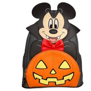 vampire mickey with glow in the dark pumpkin mini backpack exclusive loungefly