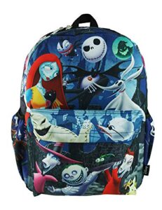 nightmare before christmas deluxe oversize print large 16″ backpack with laptop compartment – a19607