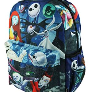 Nightmare Before Christmas Deluxe Oversize Print Large 16" Backpack with Laptop Compartment - A19607