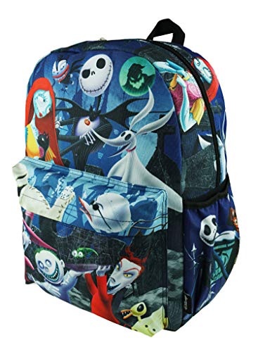 Nightmare Before Christmas Deluxe Oversize Print Large 16" Backpack with Laptop Compartment - A19607