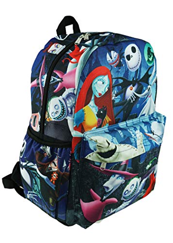 Nightmare Before Christmas Deluxe Oversize Print Large 16" Backpack with Laptop Compartment - A19607